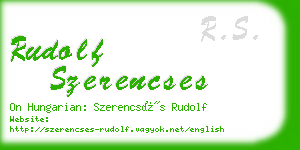 rudolf szerencses business card